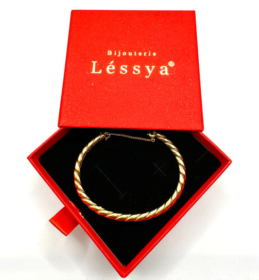 Bracelet Queen dorée a l'or fin