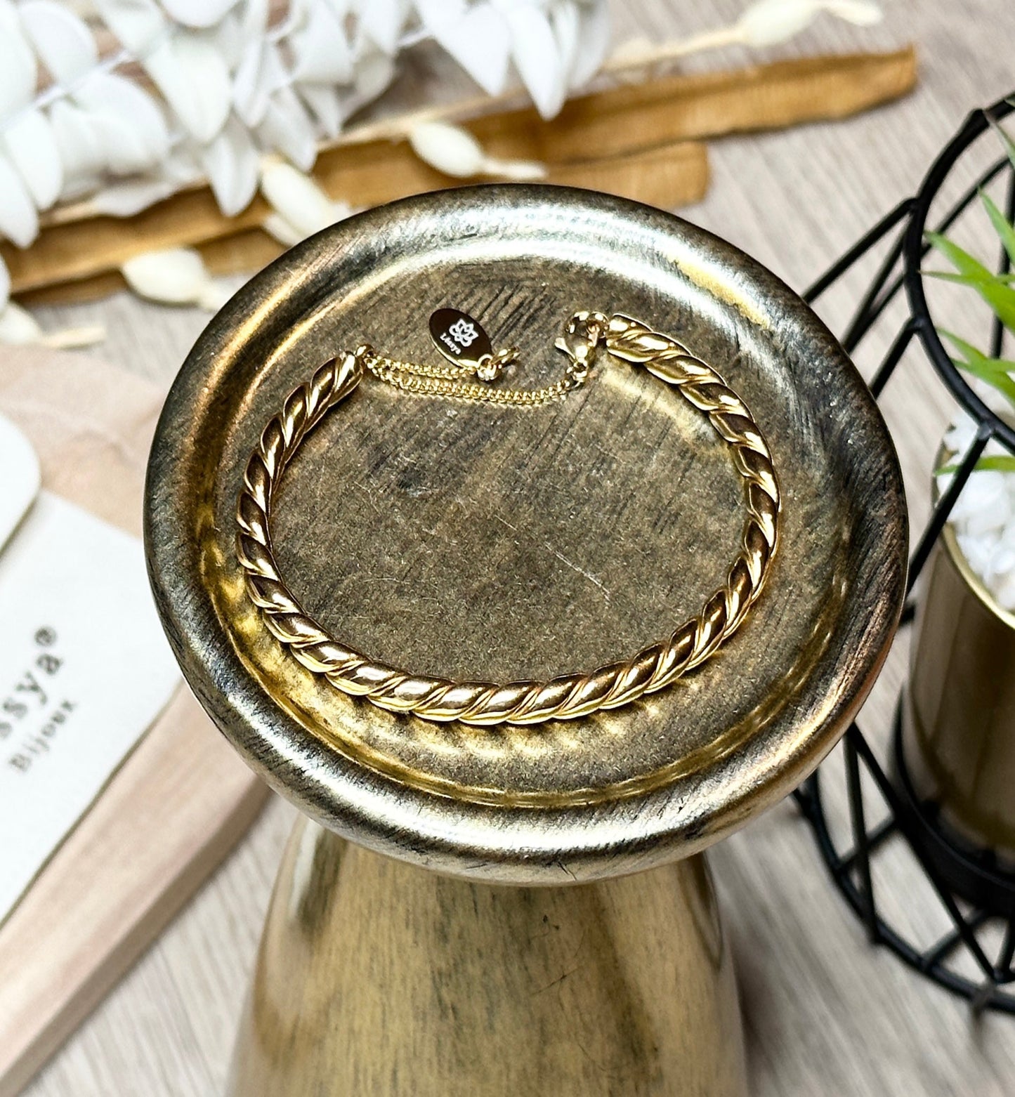 Bracelet Queen dorée a l'or fin