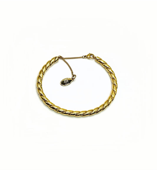 Bracelet Queen dorée a l'or fin